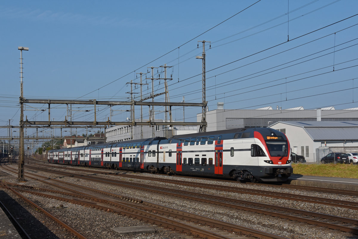 RABe 511 024 durchfährt den Bahnhof Rupperswil. Die Aufnahme stammt vom 14.09.2020.