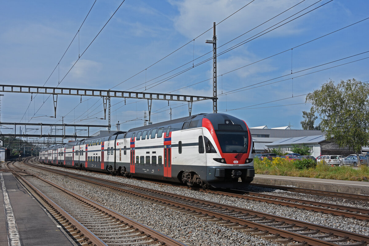 RABe 511 038 KISS durchfährt den Bahnhof Rupperswil. Die Aufnahme stammt vom 07.09.2021.