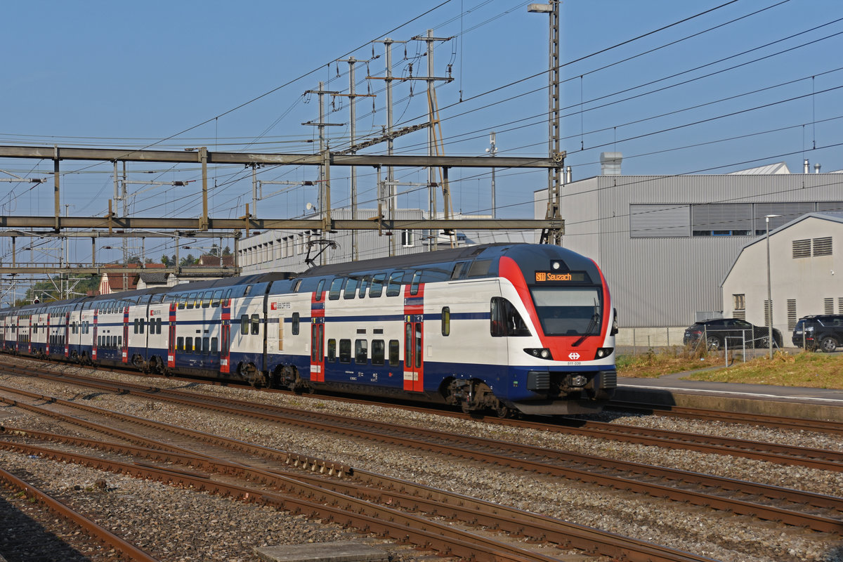 RABe 511 039, auf der S11, durchfährt den Bahnhof Rupperswil. Die Aufnahme stammt vom 14.09.2020.