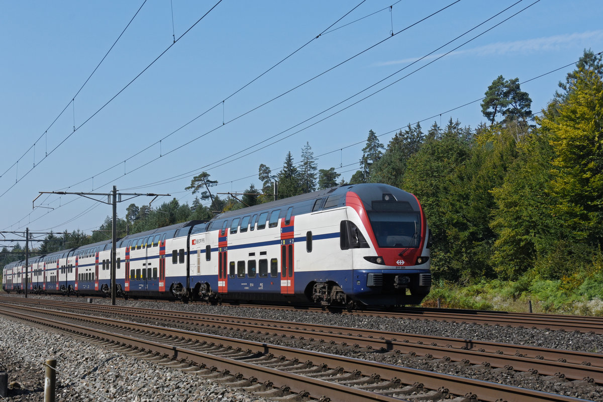 RABe 511 054 fährt Richtung Bahnhof Rupperswil. Die Aufnahme stammt vom 14.09.2020.