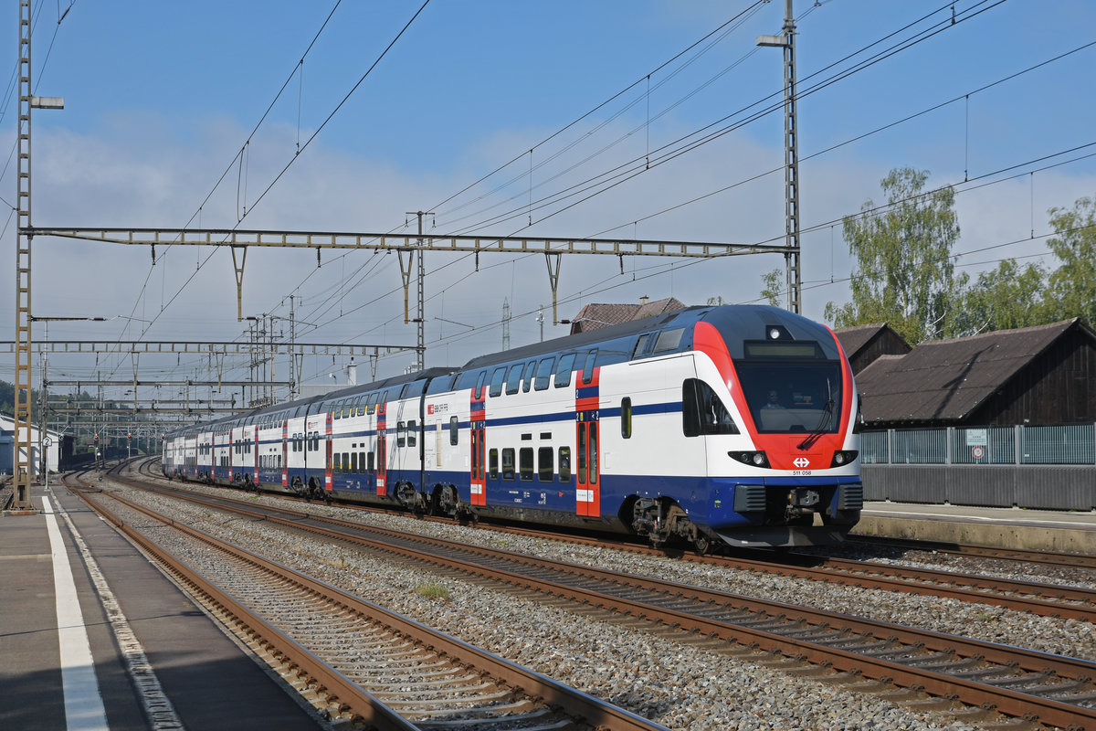 RABe 511 058 durchfährt den Bahnhof Rupperswil. Die Aufnahme stammt vom 03.09.2019.