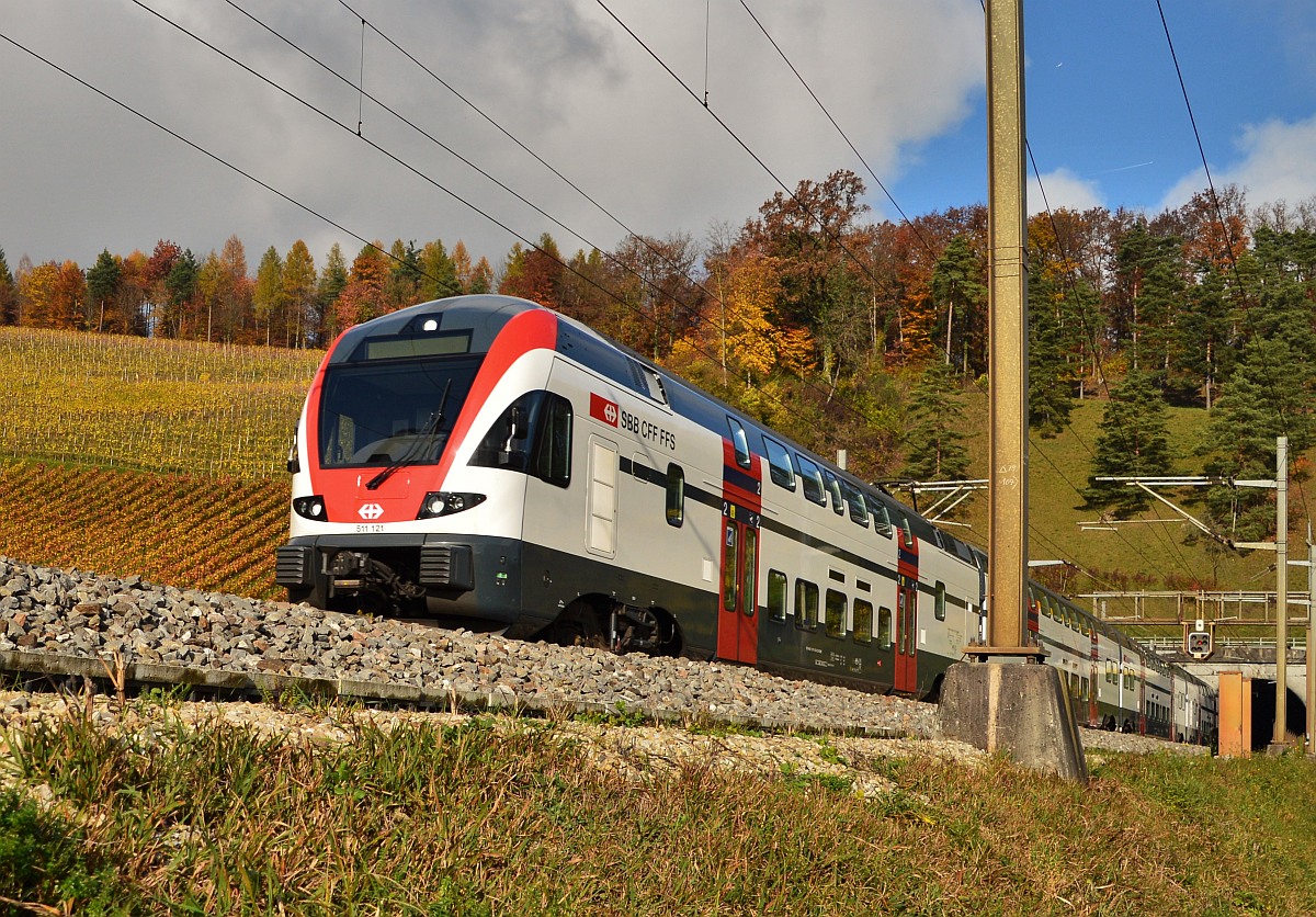 RABe 511 121 vor Schinznach Richtung Basel
13. November 2014