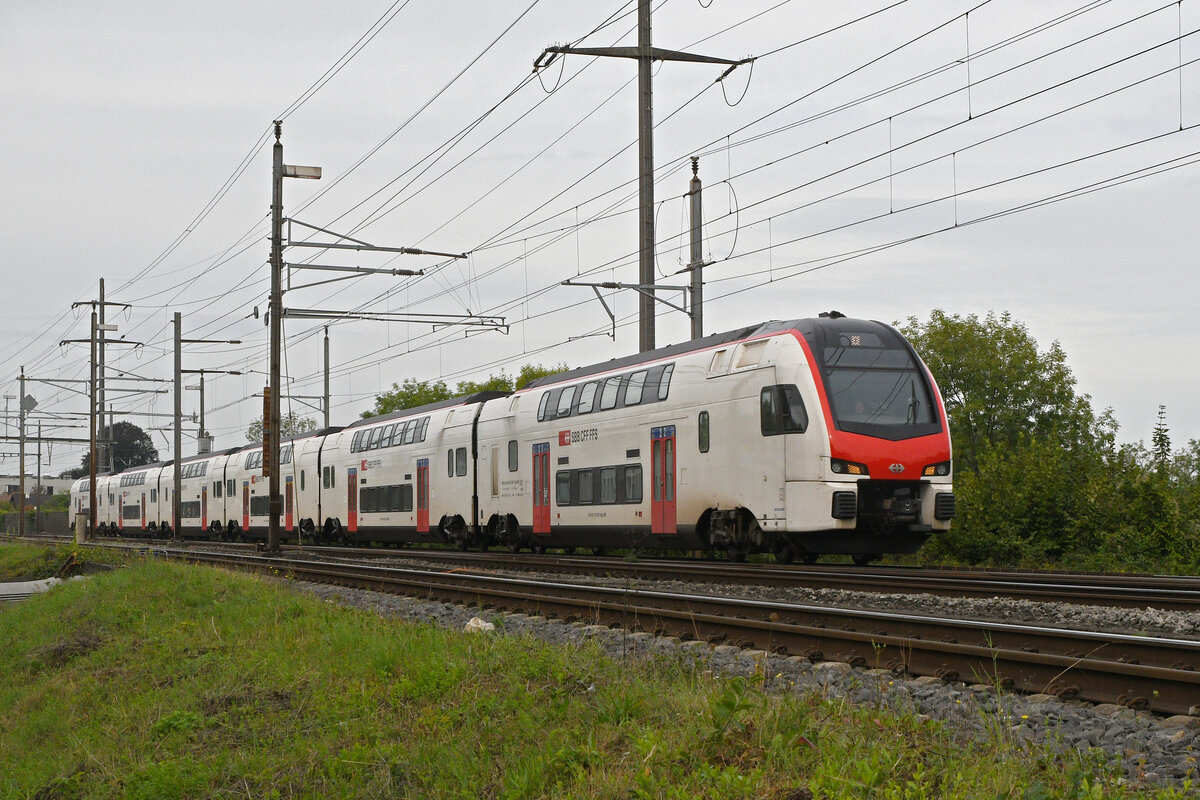 RABe 512 007-1 KISS fährt am 10.09.2025 Richtung Station Augarten. Aufnahme Kaiseraugst.