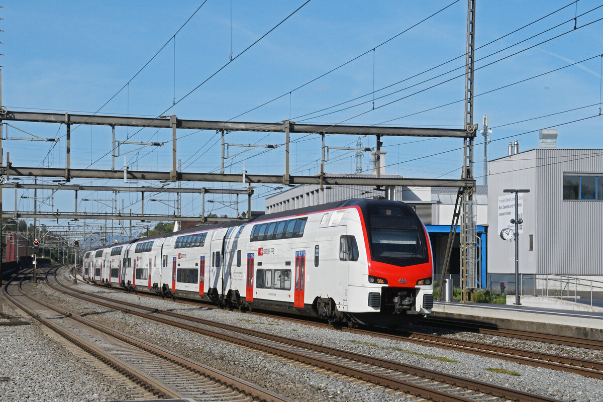 RABe 512 051-9 KISS durchf�hrt am 07.09.2026 den Bahnhof Rupperswil.