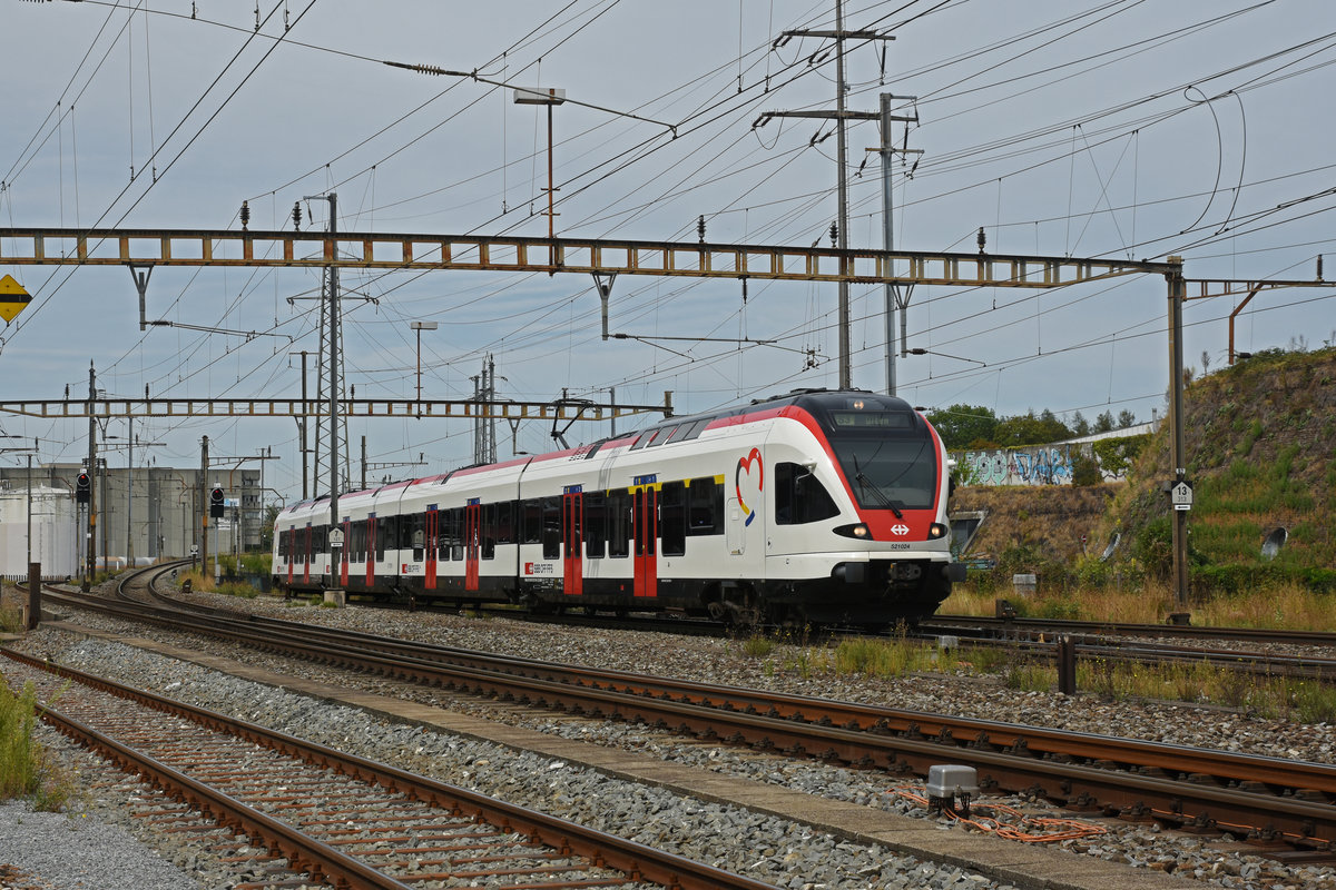 RABe 521 024, auf der S3, fährt zum Bahnhof Pratteln. Die Aufnahme stammt vom 19.08.2020.