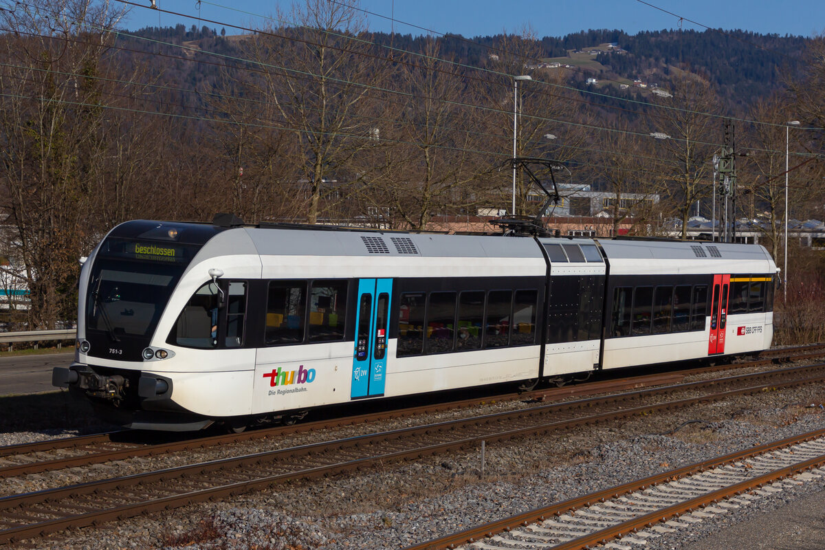 RABe 751-3 in Lindau Reutin. 13.3.22