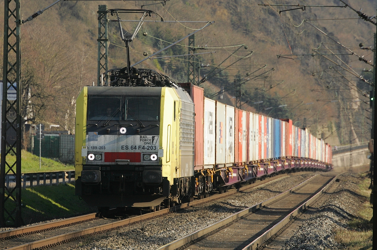  Rail force one  189 203 bei Oberlahnstein am 02.03.2022