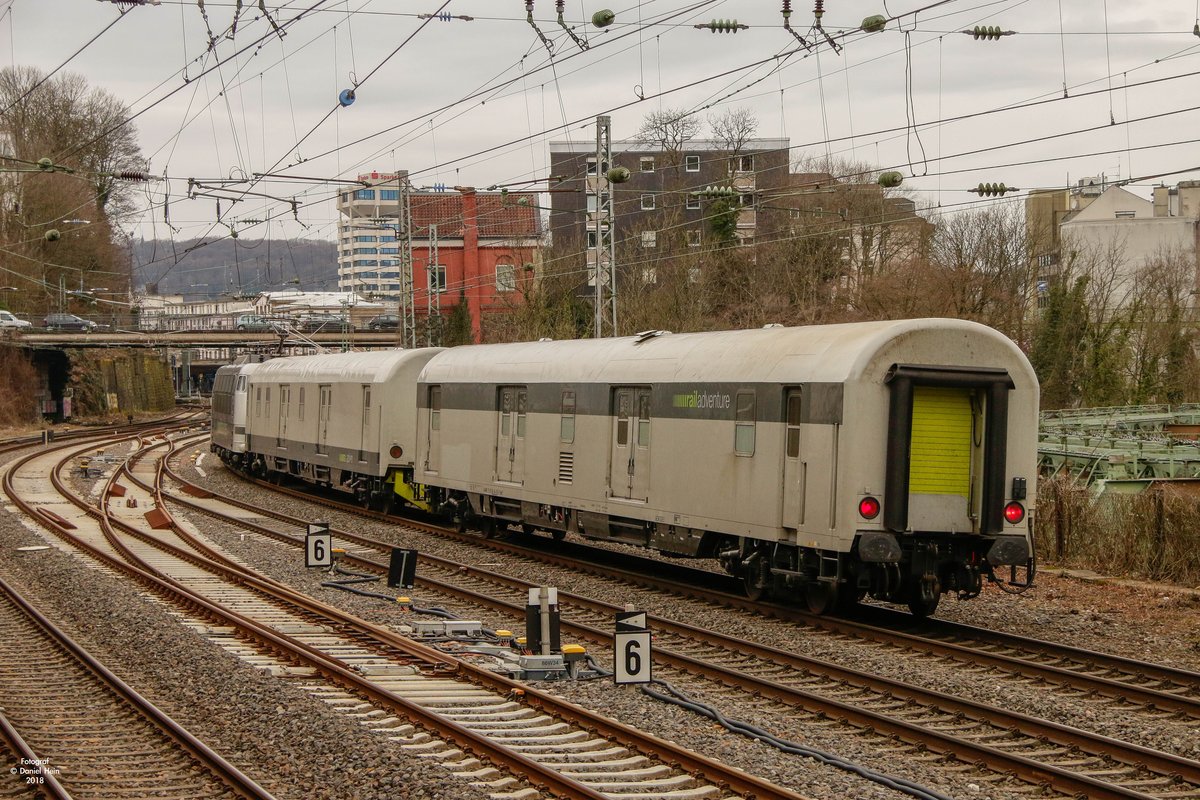 Railadventurewaggons in Wuppertal, M�rz 2018.