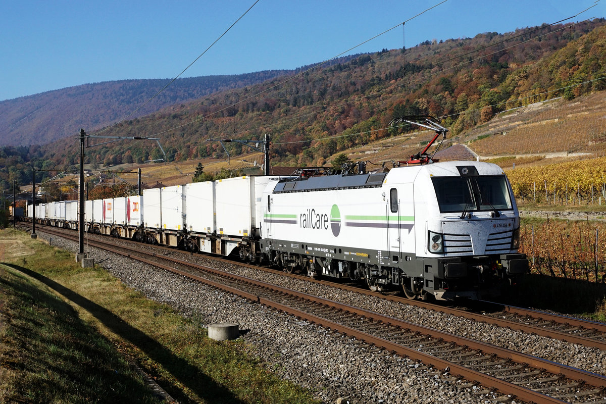 RAILCARE
Rem 476 456 unterwegs bei Cressier am 22. Oktober 2018.
Foto: Walter Ruetsch 