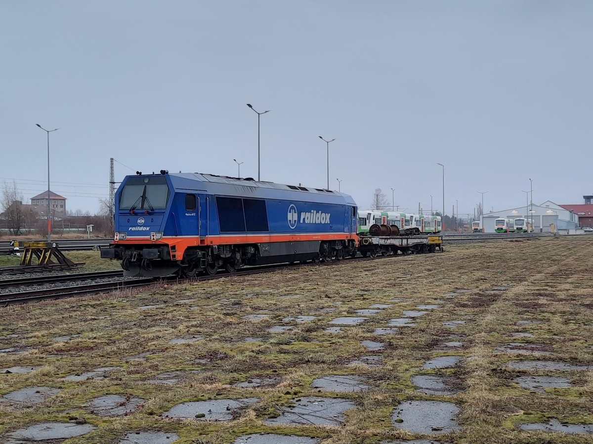 Raildox 264 002-7 am 24.01.2021 beim pausieren in Erfurt Ost.