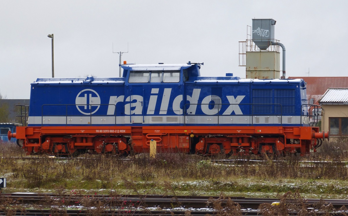 Raildox 293 002 am 04.01.20221 im Bahnhof Nordhausen