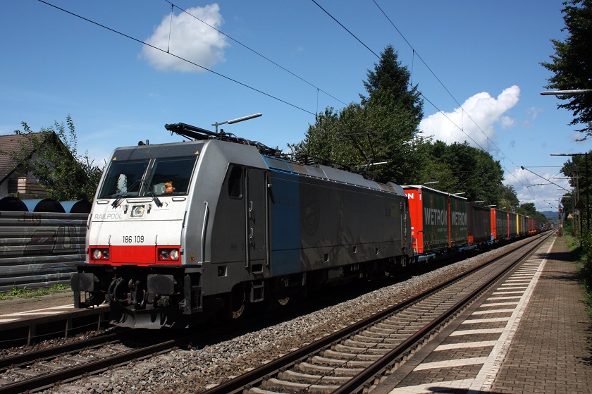 Railpool / BLS 186 109 in Gundelfingen am 09.08.2014