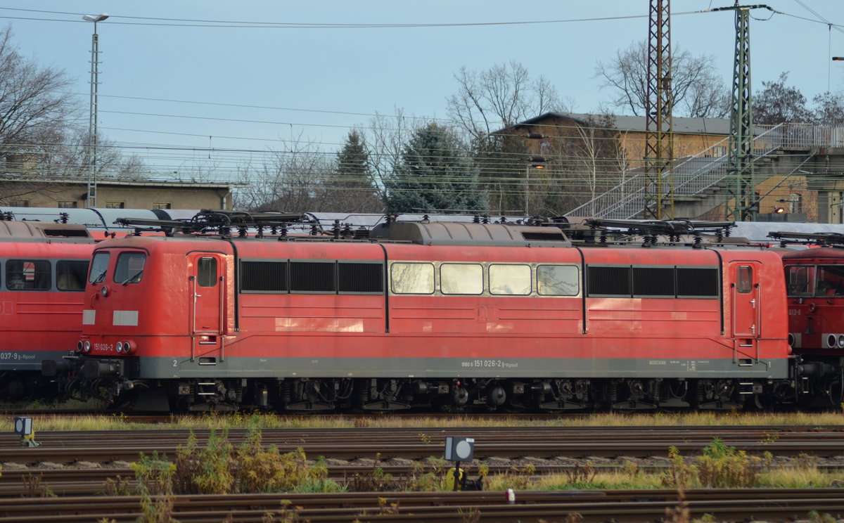 Railpool 151 026-2 im DB Stillstandsmanagement Leipzig Engelsdorf 17.12.2019 