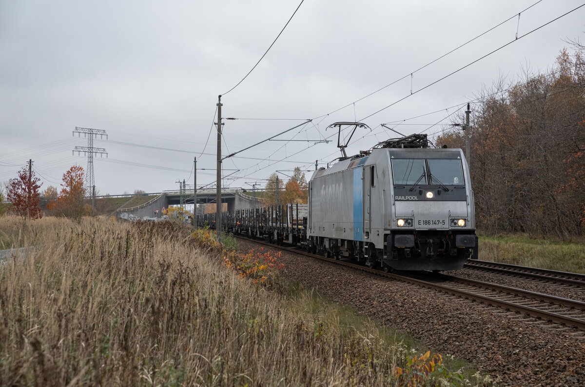 Railpool 186 147 für CTL am 13.11.2022 in Teschenhagen aufgenommen.
