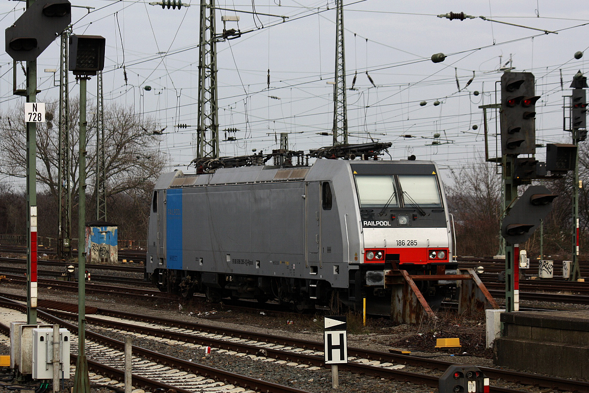 Railpool 186 285 in Hamm (Westf) am 26.01.2020
