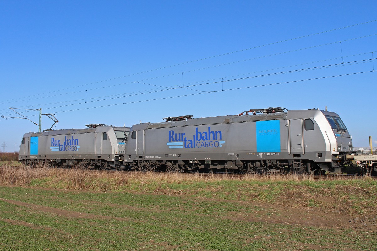 Railpool/RTB Cargo 185 621 hinter Railpool/RTB Cargo 185 622 in Neuss-Allerheiligen.
