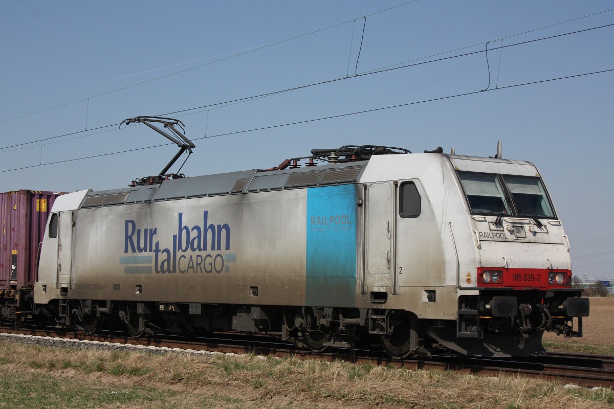 Railpool/RTB Cargo 185 639 am 7.4.13 in Neuss-Allerheiligen.