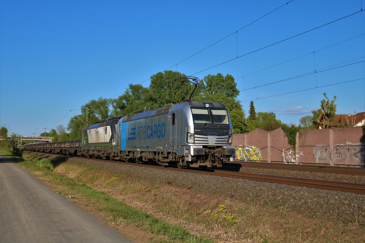 Railpool/RTB Cargo 193 816-6 mit 193 286-2 (kalt) in Rodenbach mit einen Kupferanodenzug am 26.04.20