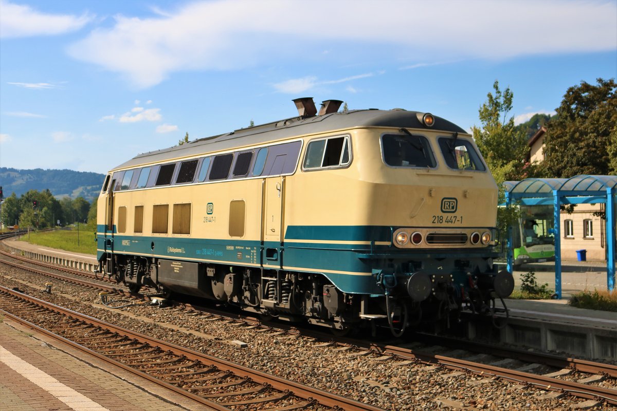 Railsystems RP 218 447-1 beim Rangieren am 29.08.18 in Immenstadt Allgäu 