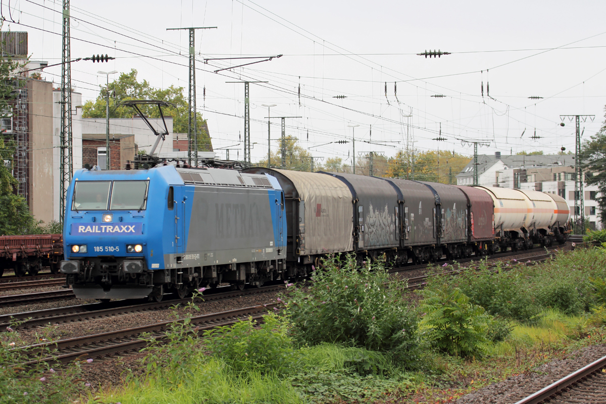Railtraxx 185 510-5 durchfährt Köln-West 5.10.2017