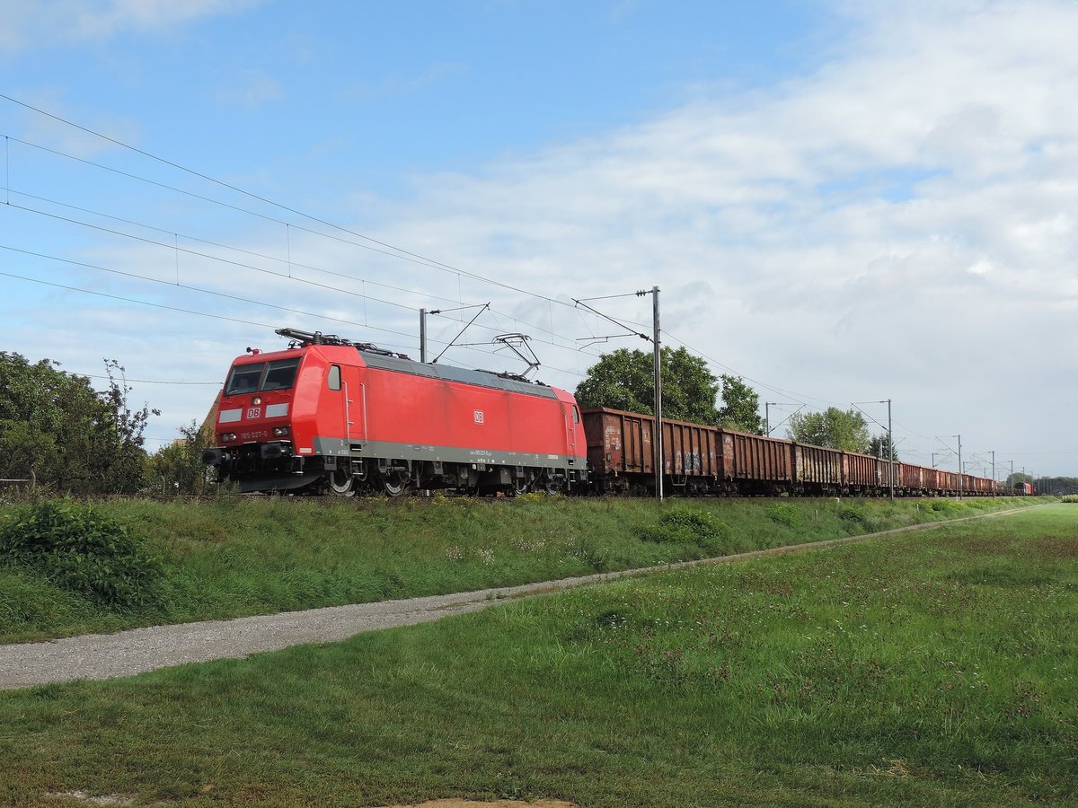 Rastatt Umleiter fahren auch über frankreich's Schienen. Die meinsten Züge werden von Loks der Reihe 26000 oder 37000 gezogen. Gestern hatte ich auch die Gelegenheit eine 185er im Elsass abzuknippsen... (Schwindratzheim, 11/09/17).