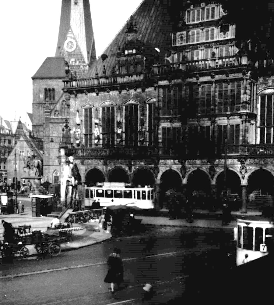 Rathausplatz Bremen, 1953.