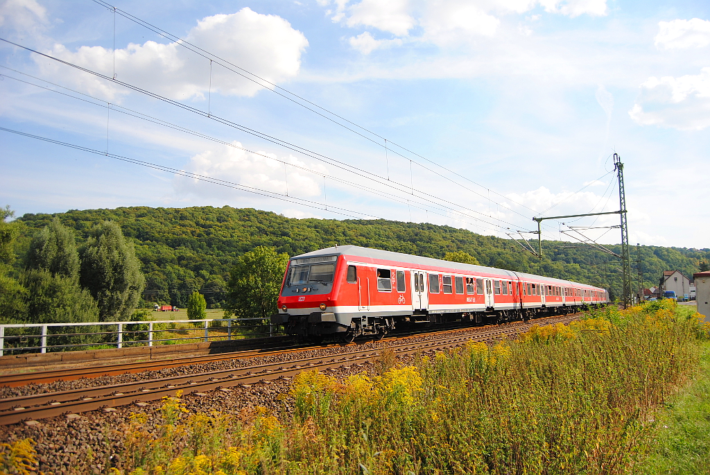 RB 16325 kurz vor dem Bahnhof Bad Ksen. (29.08.2013)
