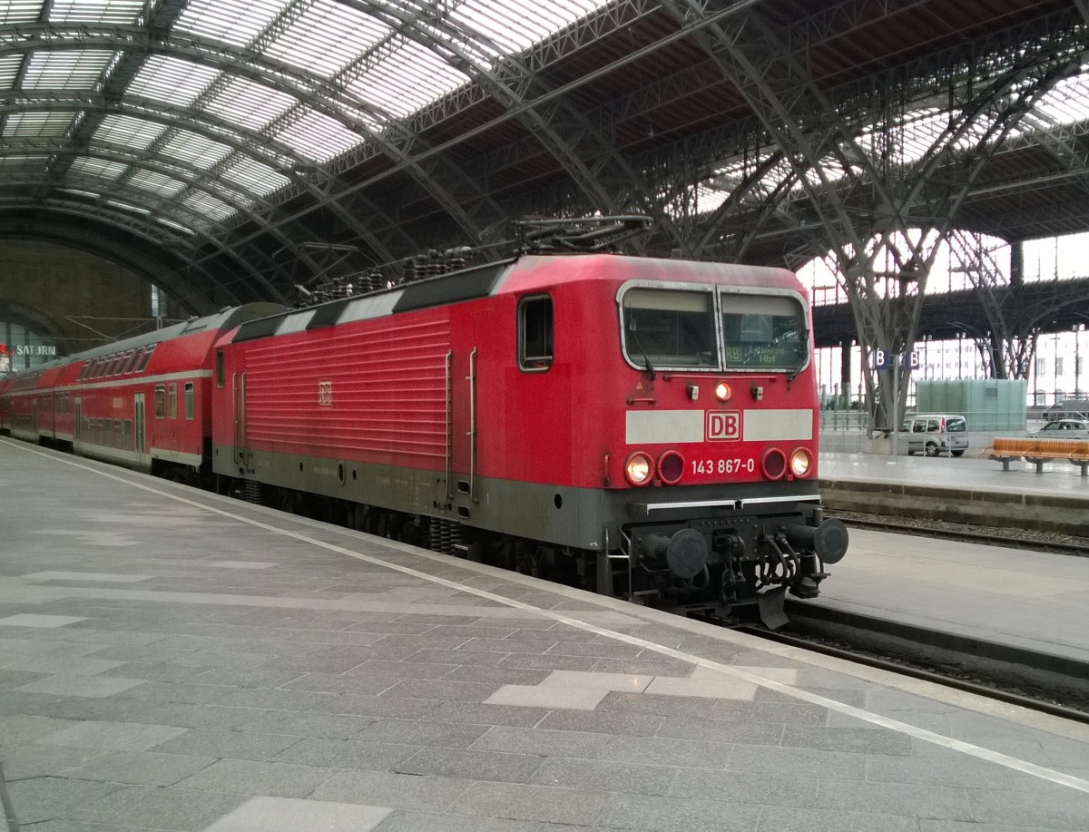 RB 26140 von Leipzig Hbf nach Lutherstadt Wittenberg.Aufgenommen am 03.02.2014 in Leipzig Hbf