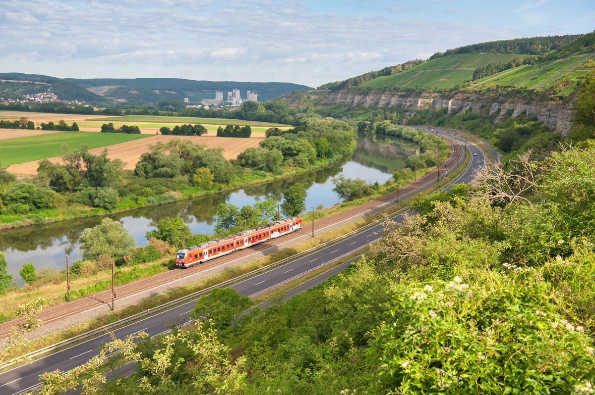RB 58019 (Gemünden (Main) - Bamberg) bei Himmelstadt, 01.08.2019