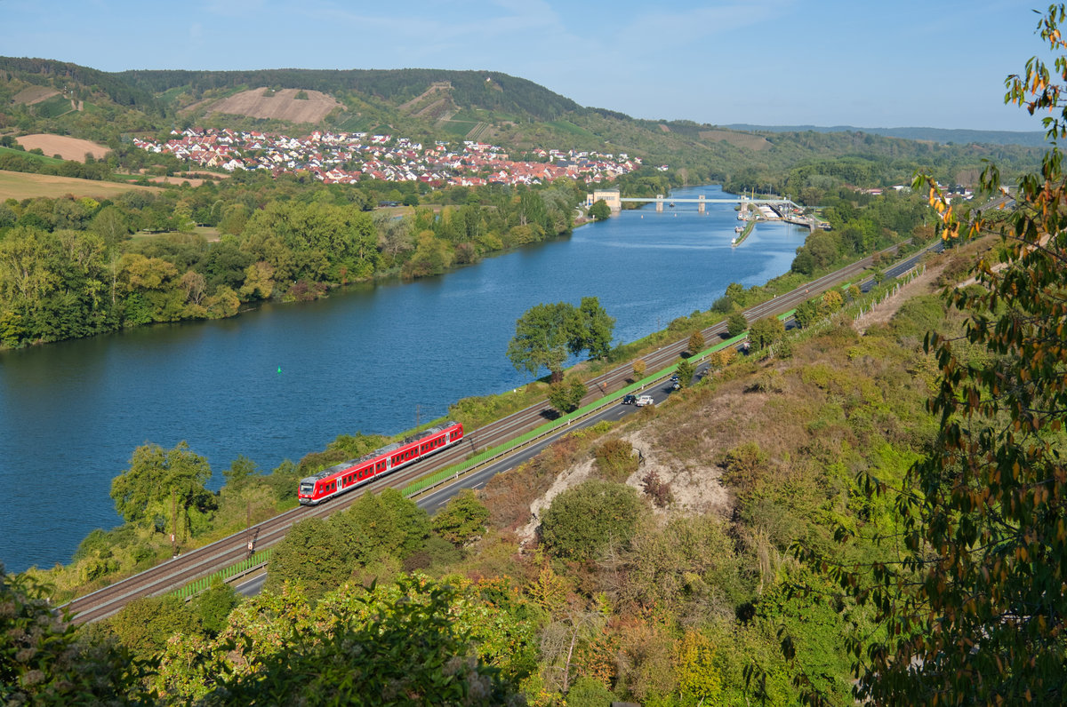 RB 58023 (Gemünden (Main) - Würzburg Hbf) bei Veitshöchheim, 18.09.2019