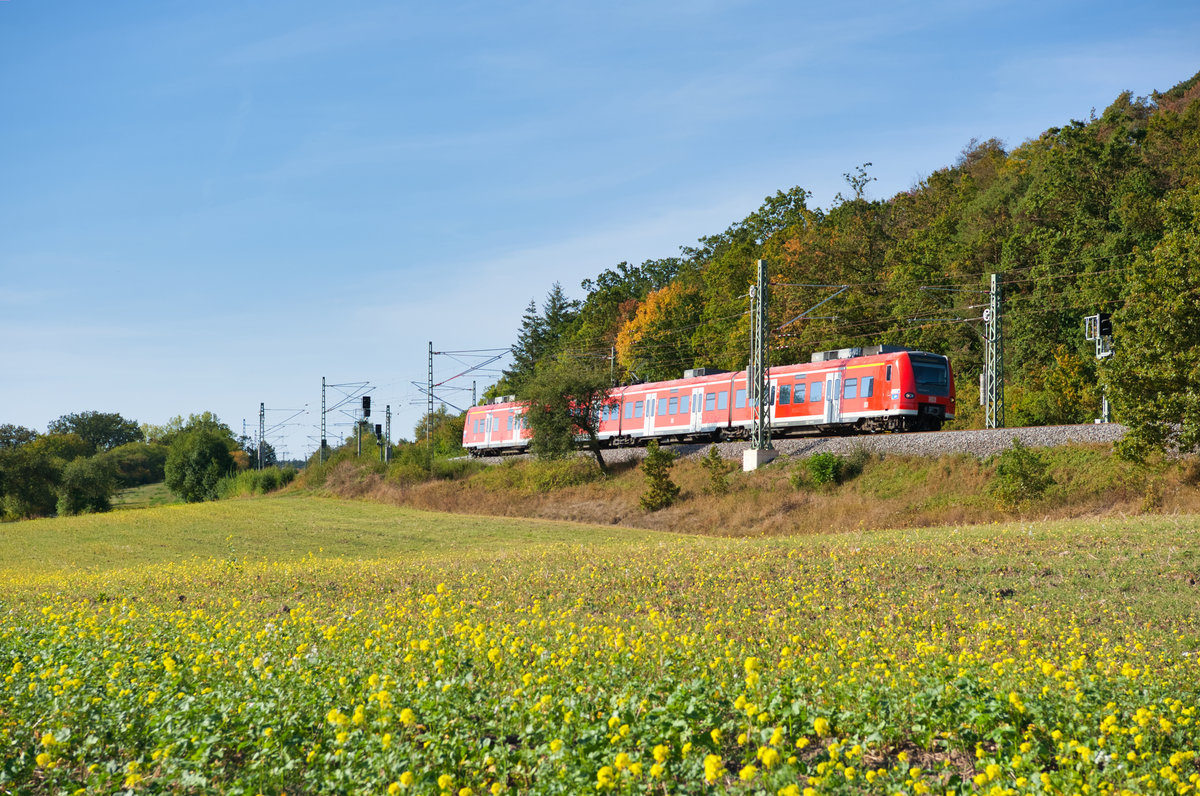 RB 58123 (Würzburg Hbf - Treuchtlingen) bei Oberdachstetten, 19.09.2019