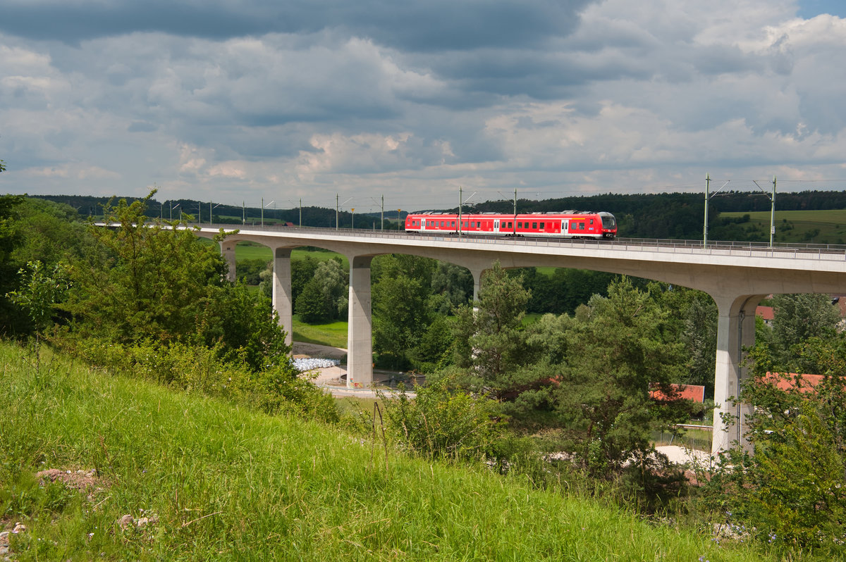 RB 58803 (Neustadt (Aisch) Bahnhof - Nürnberg Hbf) bei Emskirchen, 23.06.2019