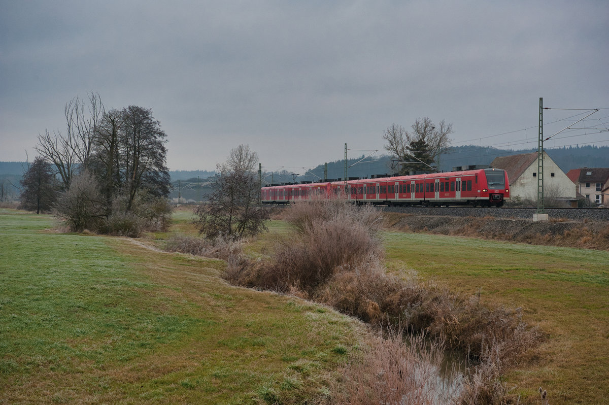 RB (Würzburg Hbf - Treuchtlingen) bei Dörflein, 12.01.2020