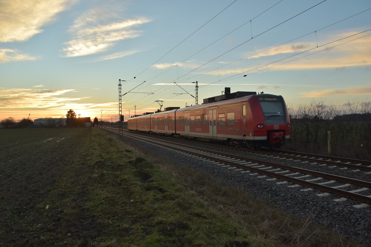 RB33 nach Aachen Hbf zwischen Forst und Anrath am Sonntag den 29.1.2017