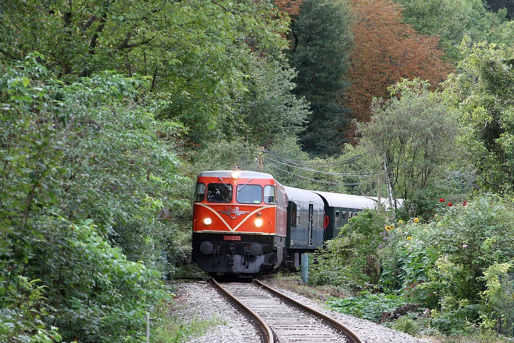 RBAHN 2050.09 am 03.September 2017 mit Zug3 von Waldmühle nach Liesing kurz vor der EK Sonnbergstrasse.