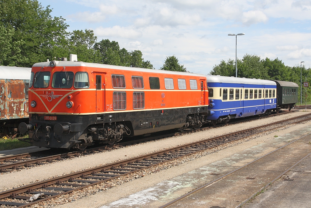 RBAHN 2050.09 am 07.Juli 2019 im Bahnhof Zwettl.