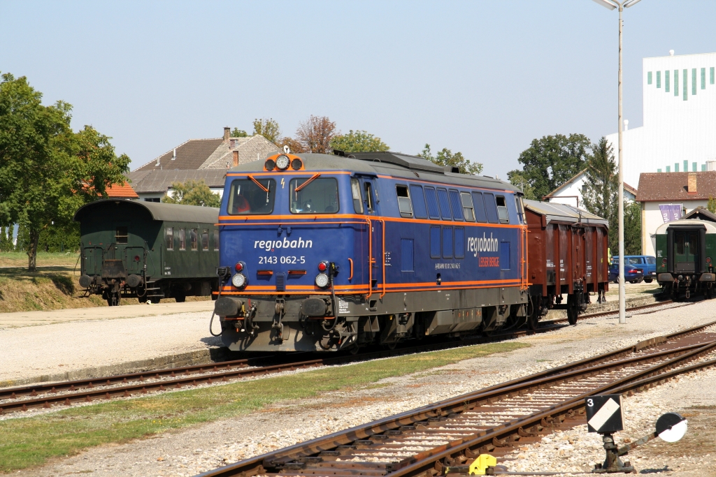 RBAHN 2143 062-5 am 31.August 2019 beim Verschub im Bahnhof Ernstbrunn.