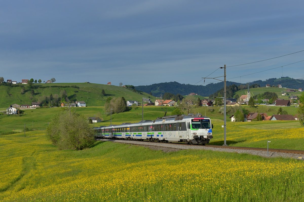 RBDe 561 082 als VAE am 21.05.2016 bei Biberbrugg. 