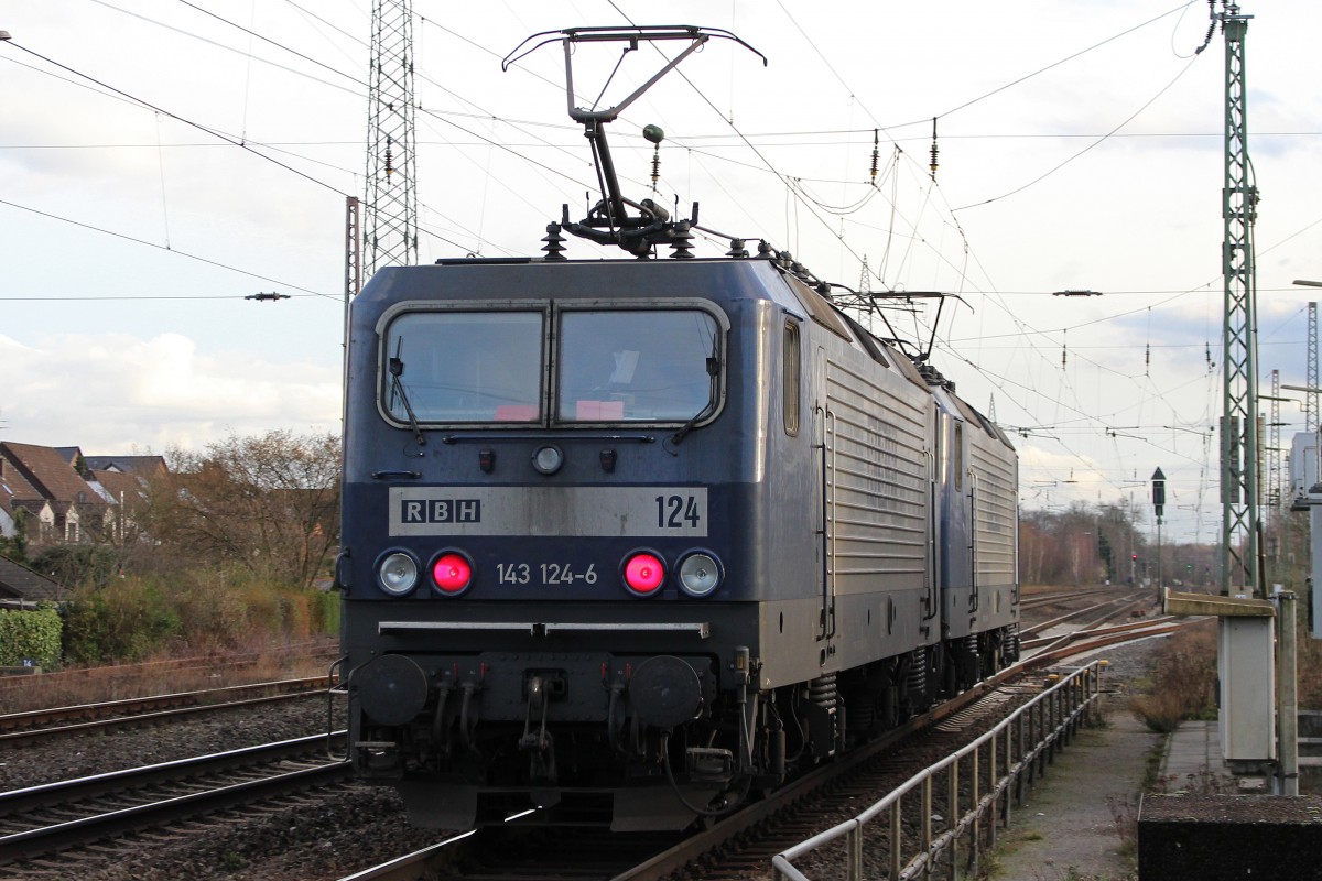 RBH 104 (143 191)+RBH 124 (143 124) am 3.3.14 als Lokzug in Ratingen-Lintorf.