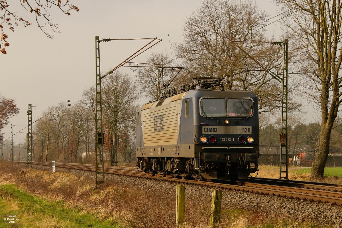 RBH 143 273-1 (RBH 130) in Hamm Pelkum, Januar 2018.