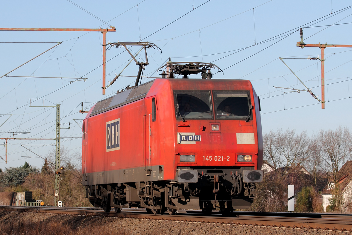 RBH 145 021-2 in Dedensen-Gümmer 5.2.2020