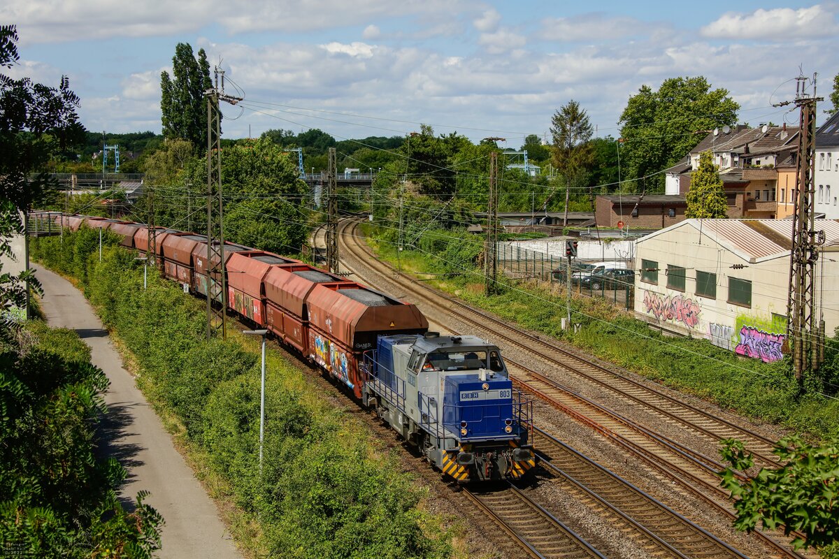 RBH 275 803 mit Kohlezug in Oberhausen Osterfeld, Juli 2022.