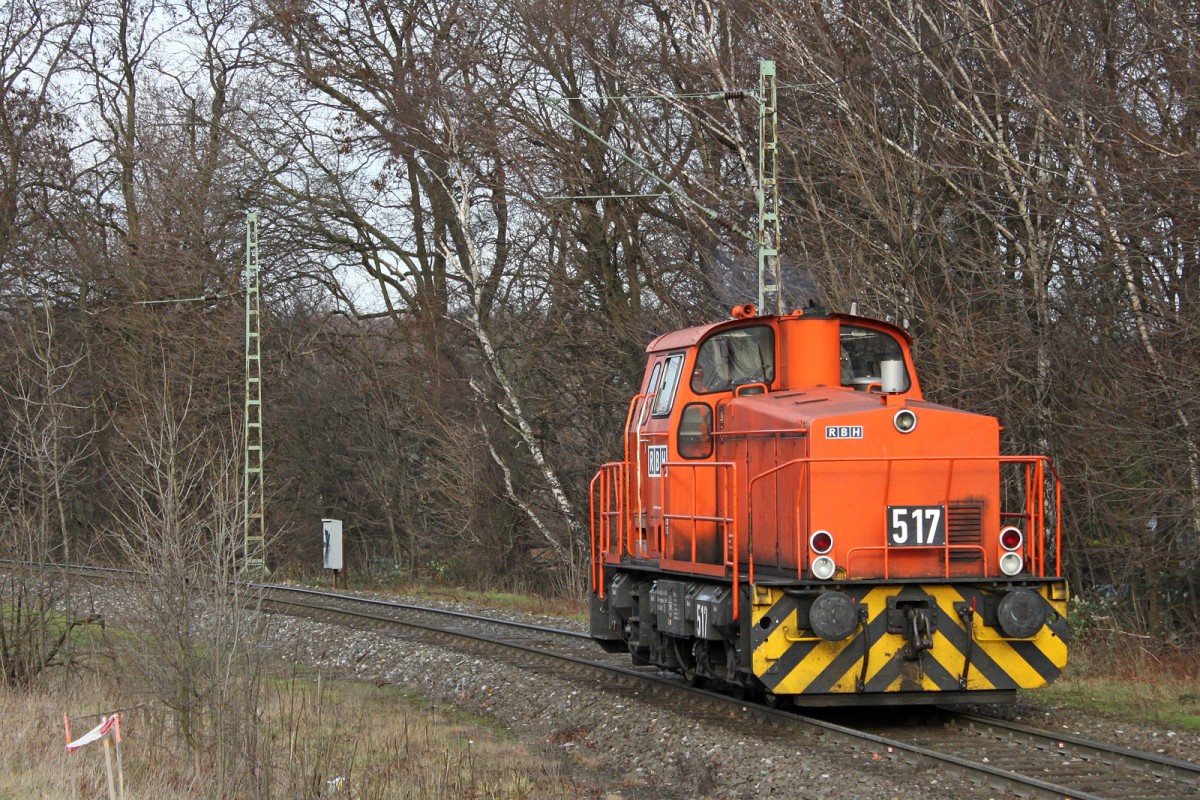 RBH 517 fuhr am 07.01.14 Lz durch Bottrop-Welheim.