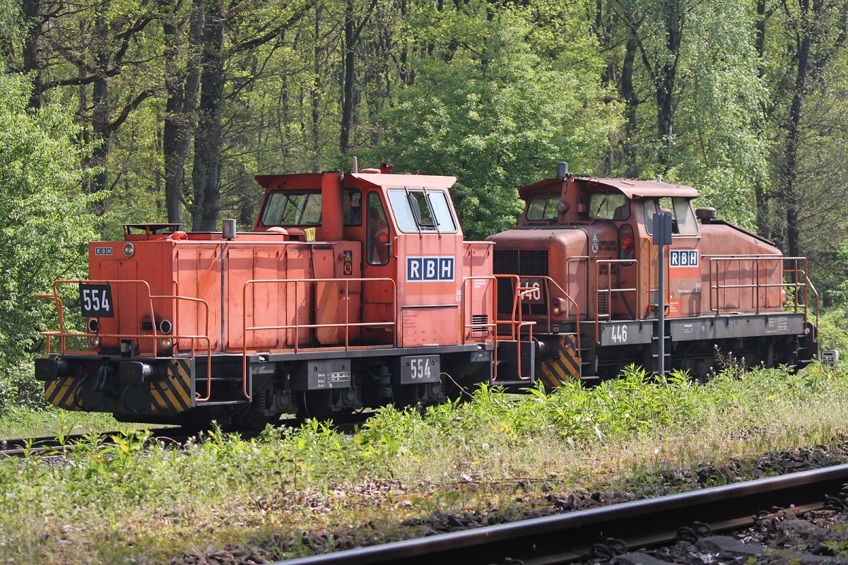 RBH 554 und RBH 446 fuhren am 25.4.14 zur Zeche Auguste Victoria.