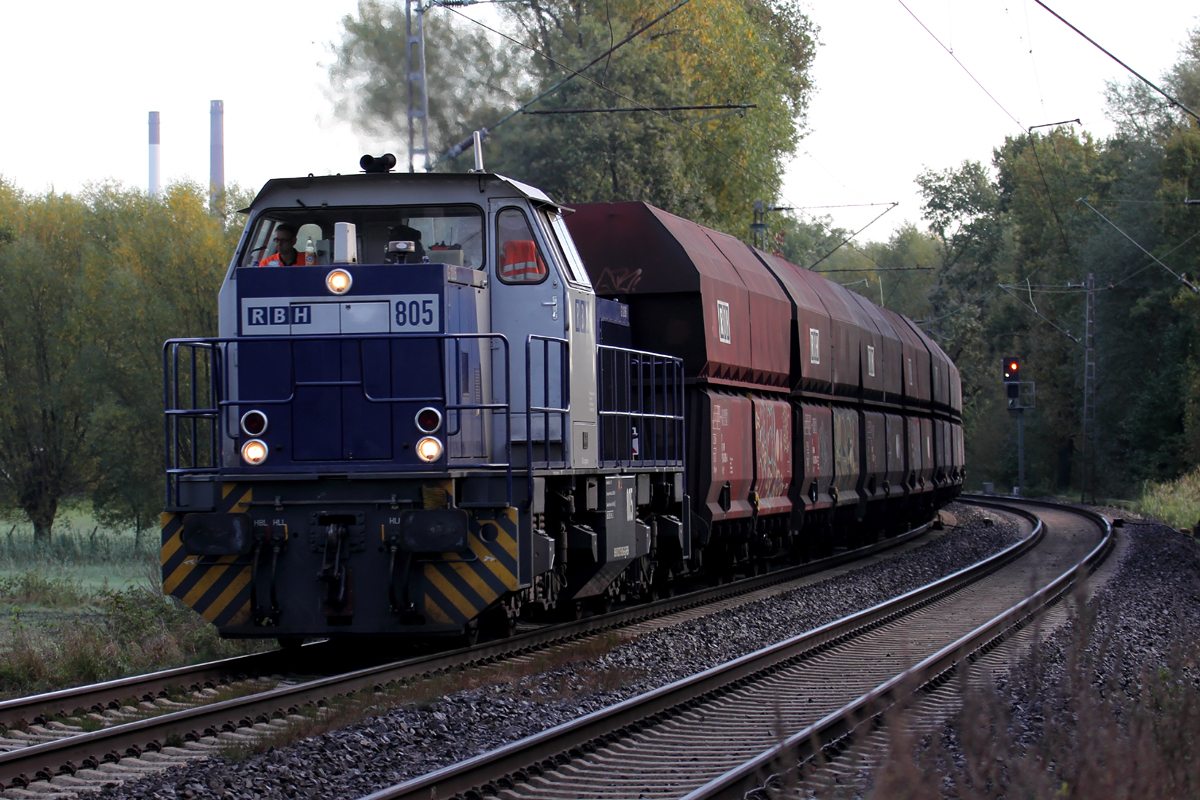 RBH 805 auf der Hamm-Osterfelder Strecke am B� 37,285Km 19.10.2013