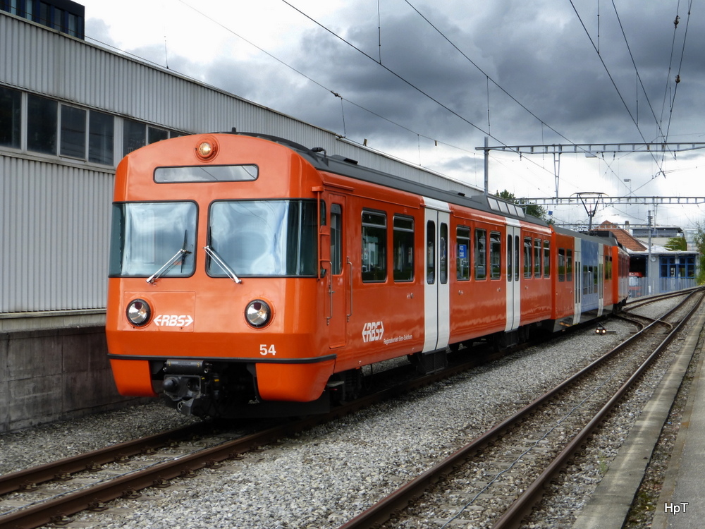 RBS - Be 4/12  54 bei Rangierfahrt in Worblaufen am 29.07.2014