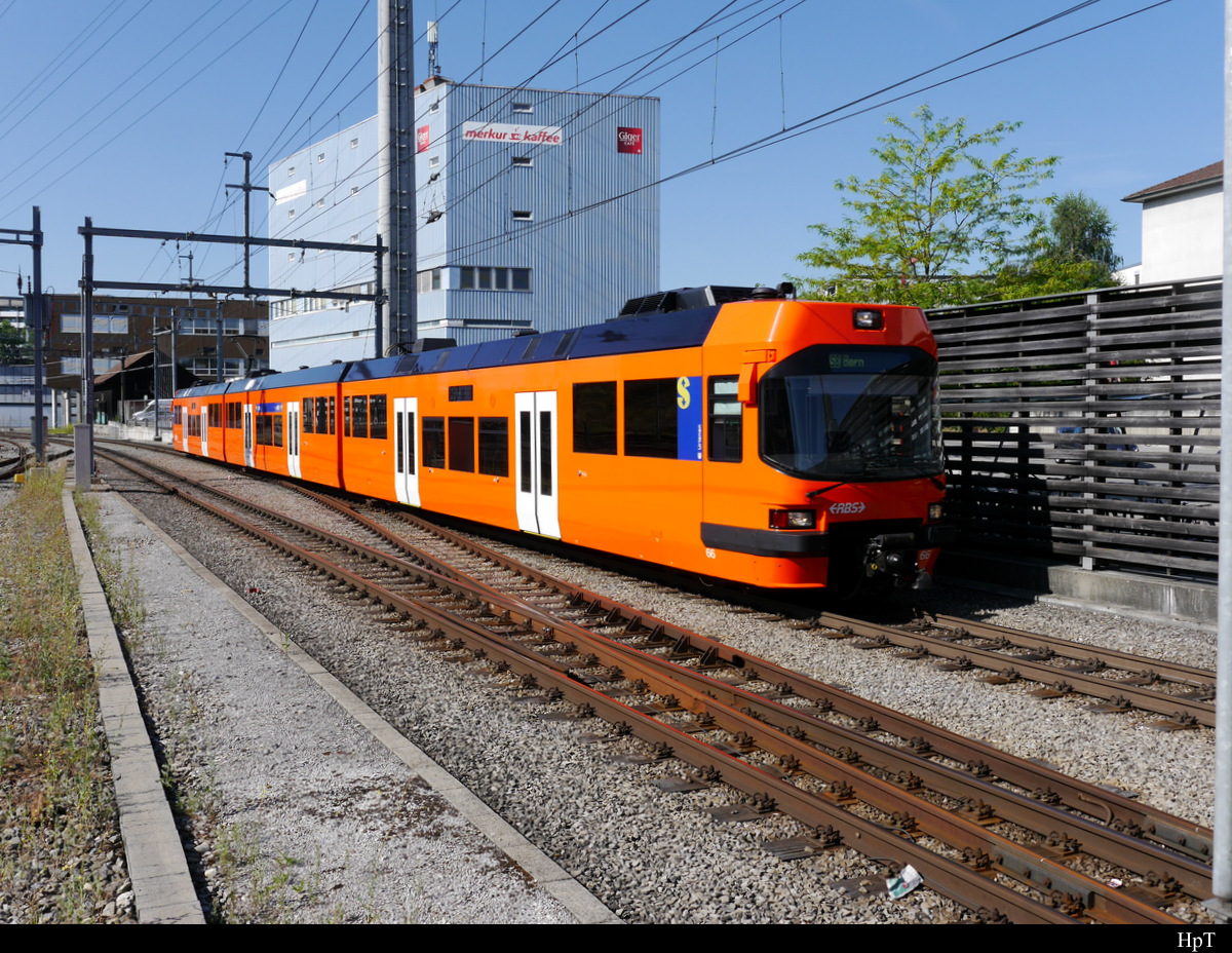 RBS - Be 4/12  66 bei der einfahrt in den Bahnhof Zollikofen am 04.08.2019