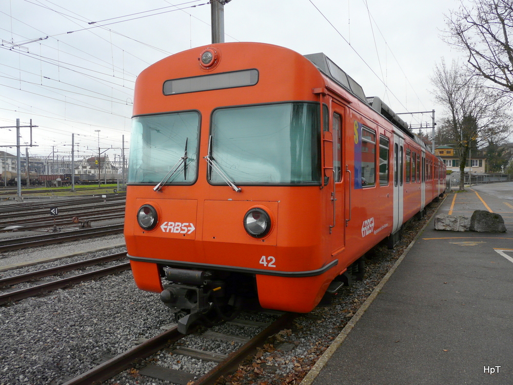 RBS - Be 4/8 42 abgestellt in Solothurn am 24.11.2013