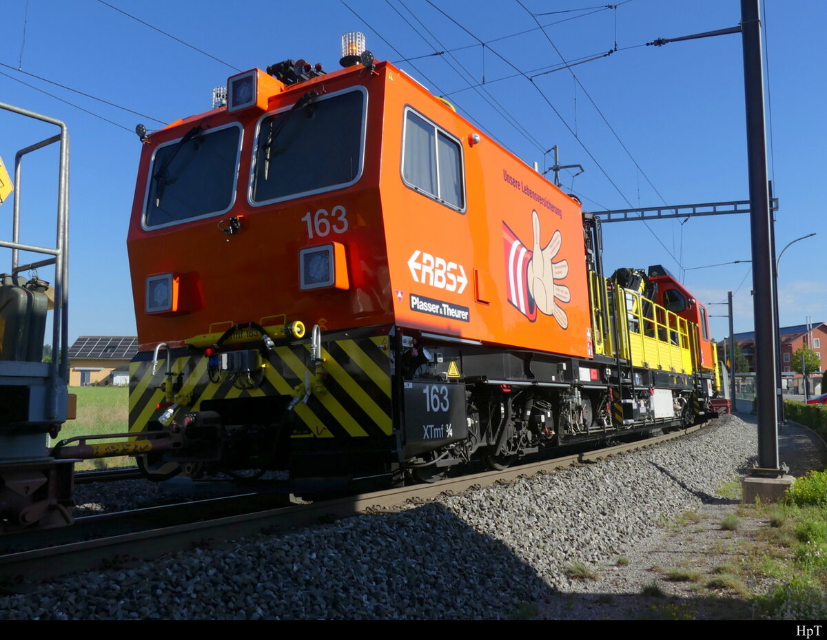 RBS - Dienstfahrzeug XTmf 3/4 163 in Fraubrunnen am 31.07.2022