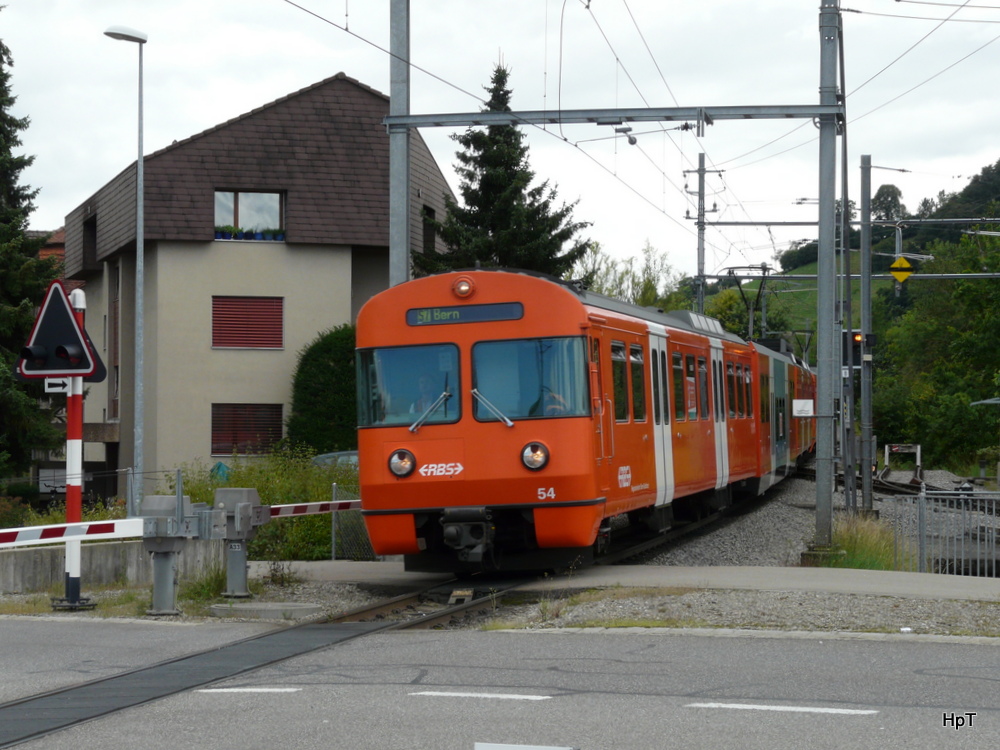 RBS - Triebwagen Be 4/12 54 als Regio nach Bern am 25.08.2013